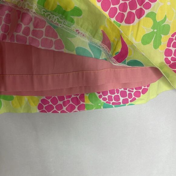 Lilly Pulitzer vintage cotton strapless dress in yellow and pink pineapple print - Picture 3 of 6